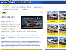 Tablet Screenshot of camping-car-33.com